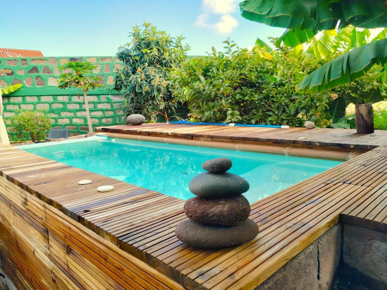 Villa Canaria Piscina Jacuzzi Jardin Santa María de Guía de Gran Canaria Exterior foto