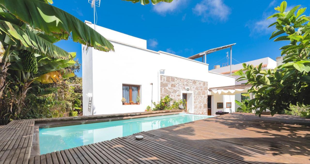 Villa Canaria Piscina Jacuzzi Jardin Santa María de Guía de Gran Canaria Exterior foto
